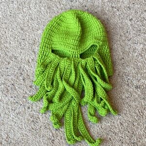 Green Knit Cthulhu Hat